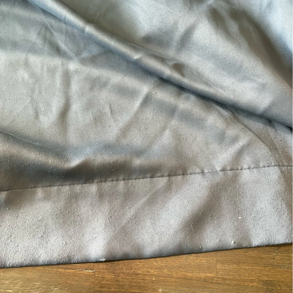 Set of 2 dark gray grommet curtain panels 53x105in